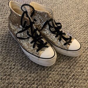 Converse Kids Glittery Gold High-Tops